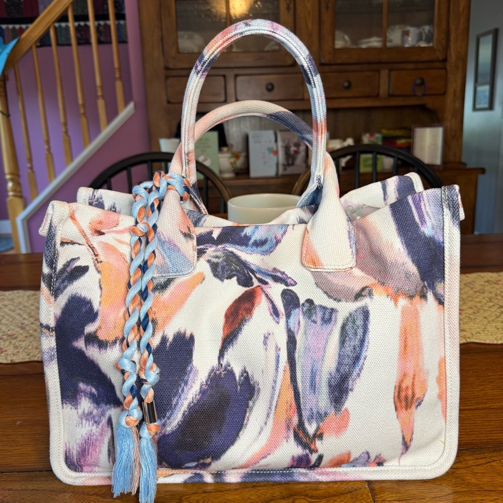 Vince Camuto canvas multi colored tote